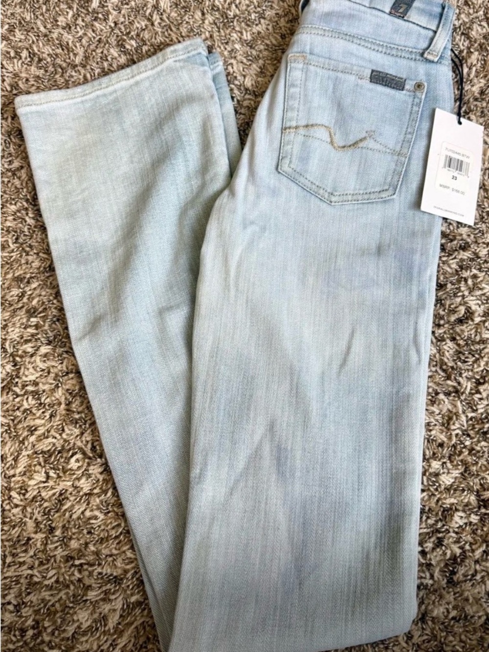 7 For All Mankind Light Blue straight boot but style  Jeans